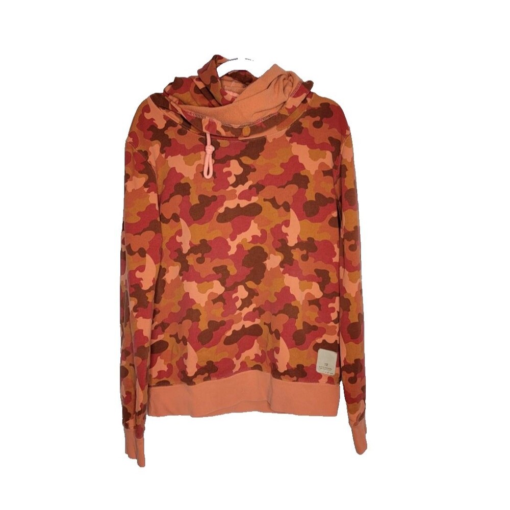 Scotch & Soda Amsterdam Orange Camo Hoodie Sweatshirt Men's Size L